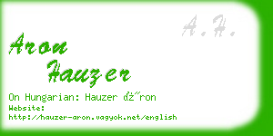 aron hauzer business card